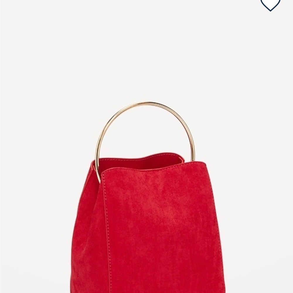 Old Navy Red Mini Bag with Gold Handle